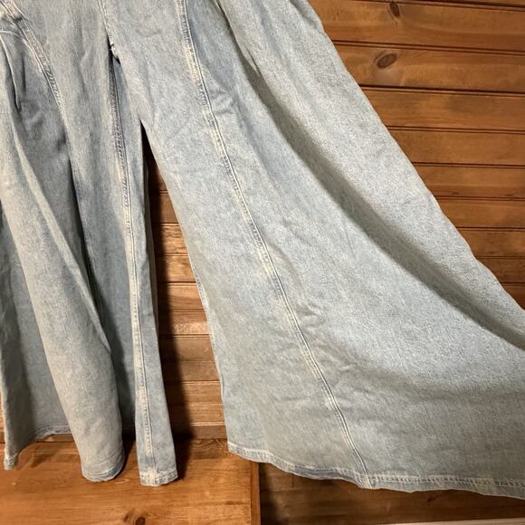 Free People Pandora Wide Flare Women’s Jeans Size 28 Gaucho Style Denim - Picture 5 of 16